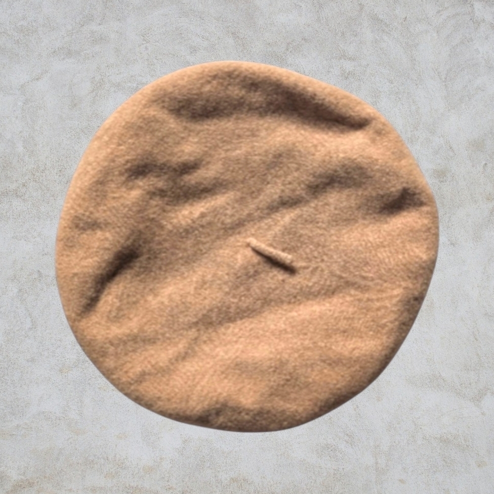 Vintage Y2K American Apparel Tan Wool Beret OS - Picture 3 of 7